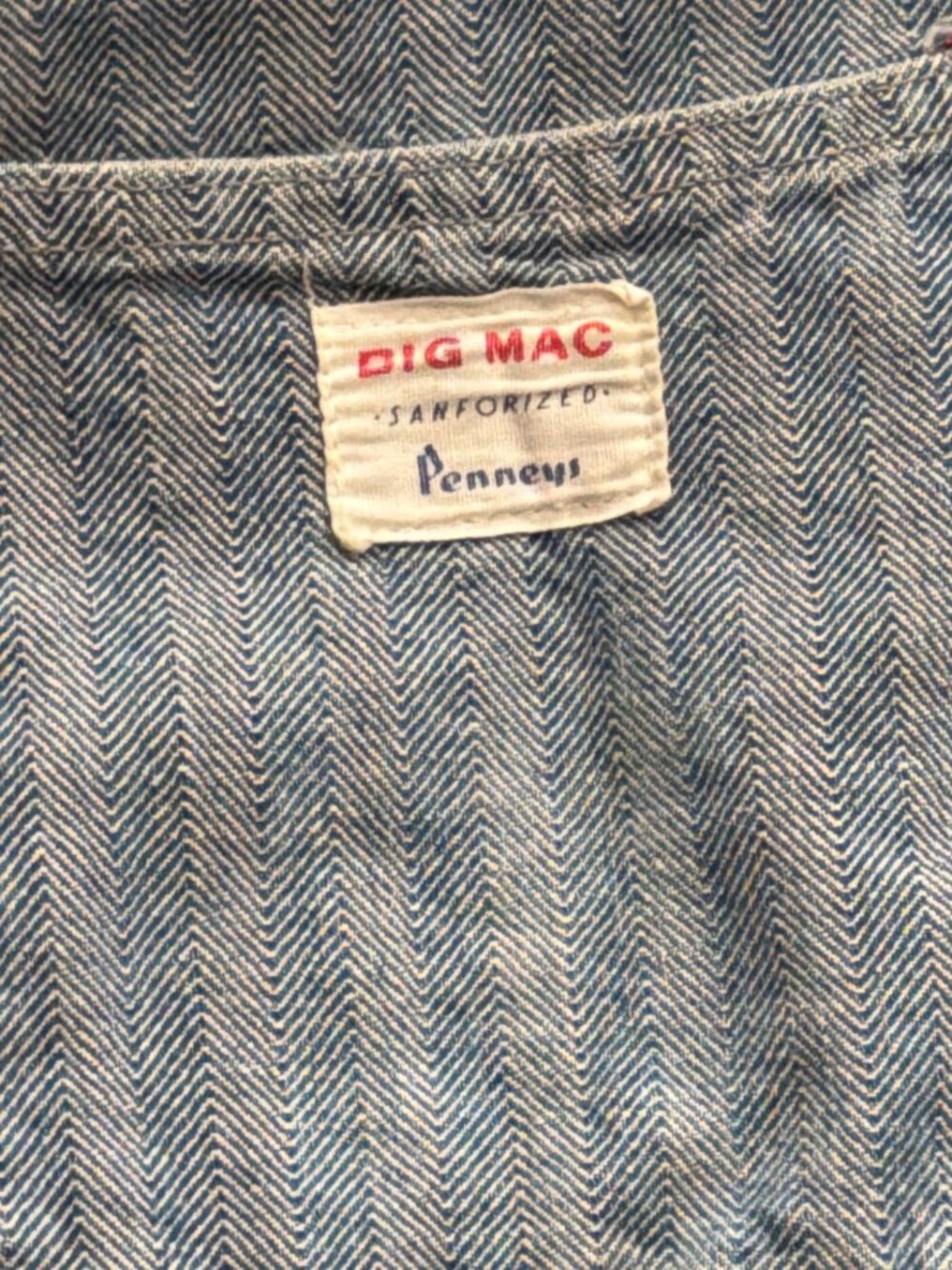 VTG Big Mac Penneys HBT Work Coveralls Herringbone Twill Scovill Zip Sanforized - Picture 2 of 13